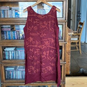 Boho (Hippy) Summer Dress (Shift) Apron-style NooPee Size Large